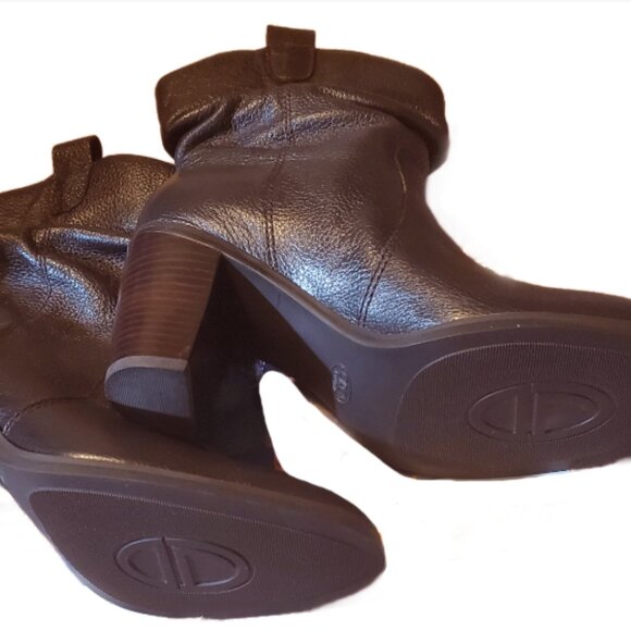 Circa Joan David CJ KIRSTIN Leather Women Ankle Boots with Heel Dark Brown - 7M - Picture 3 of 5